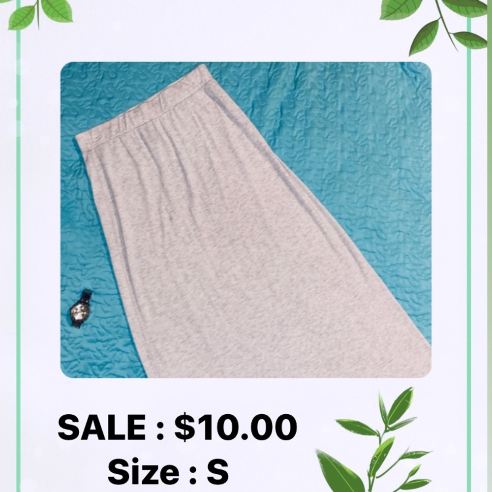 long skirt, stretches and is comfortable.